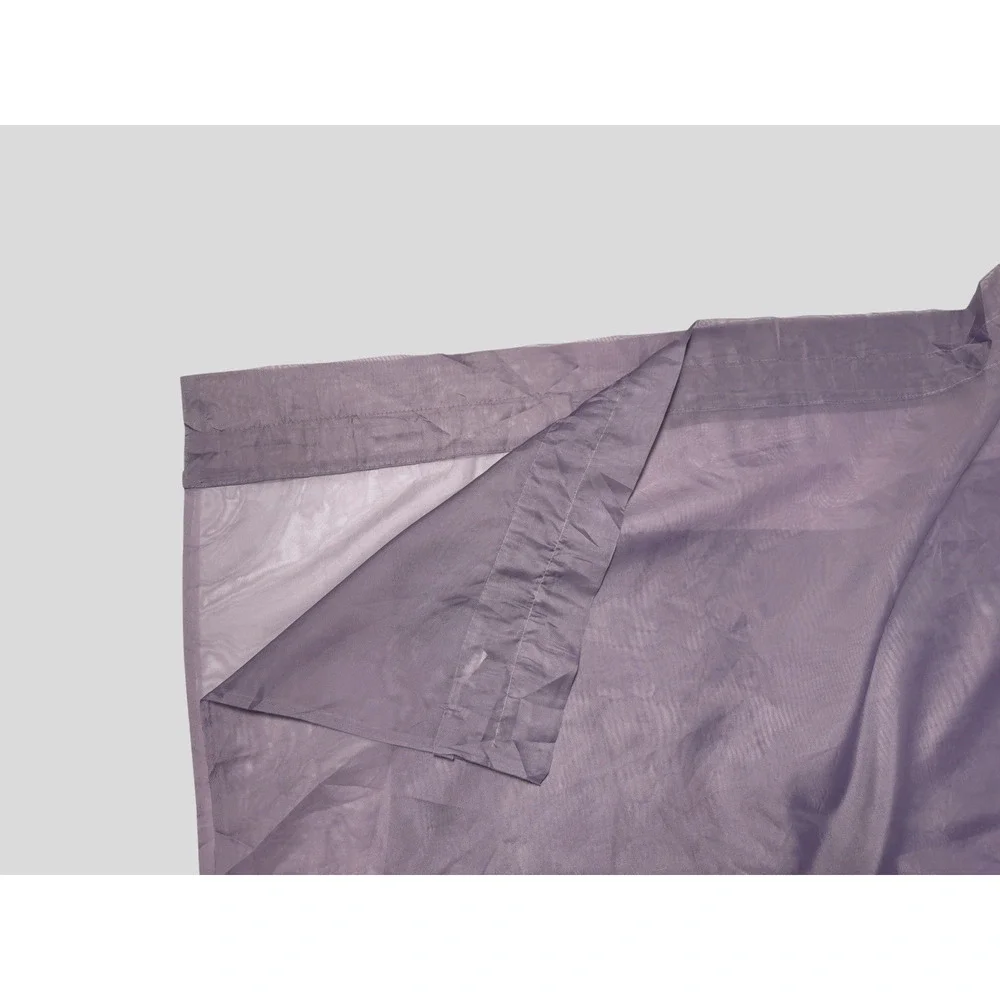 Set of 4 Sheer Curtains Panels Drapes Solid Purple Rod Pocket 74 Long Lot